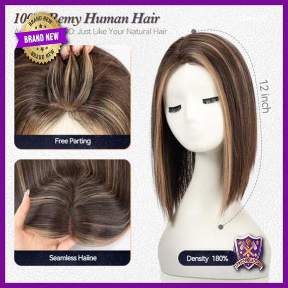 Large Swiss Mono Base Human Hair Topper 6x7 80g For Thinning Hair main image 6